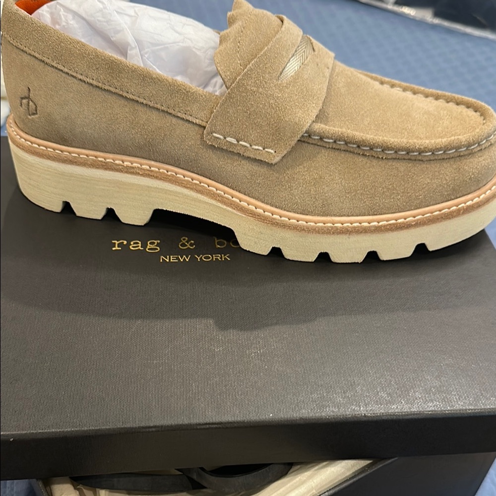 Rag & Bone Men's Tan Suede Loafers